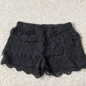 Black Lace Shorts